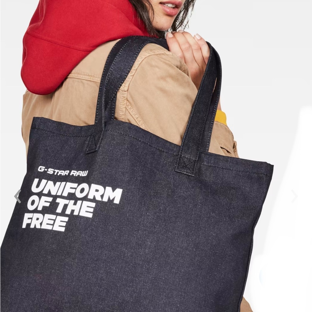 G-Star Raw Black Tote Bag with Bold Print